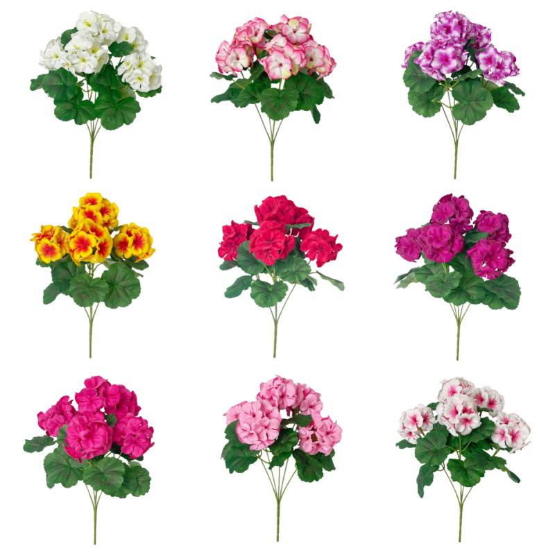 High-Quality Artificial Geranium & Begonia Flowers for Home & Outdoor Decor