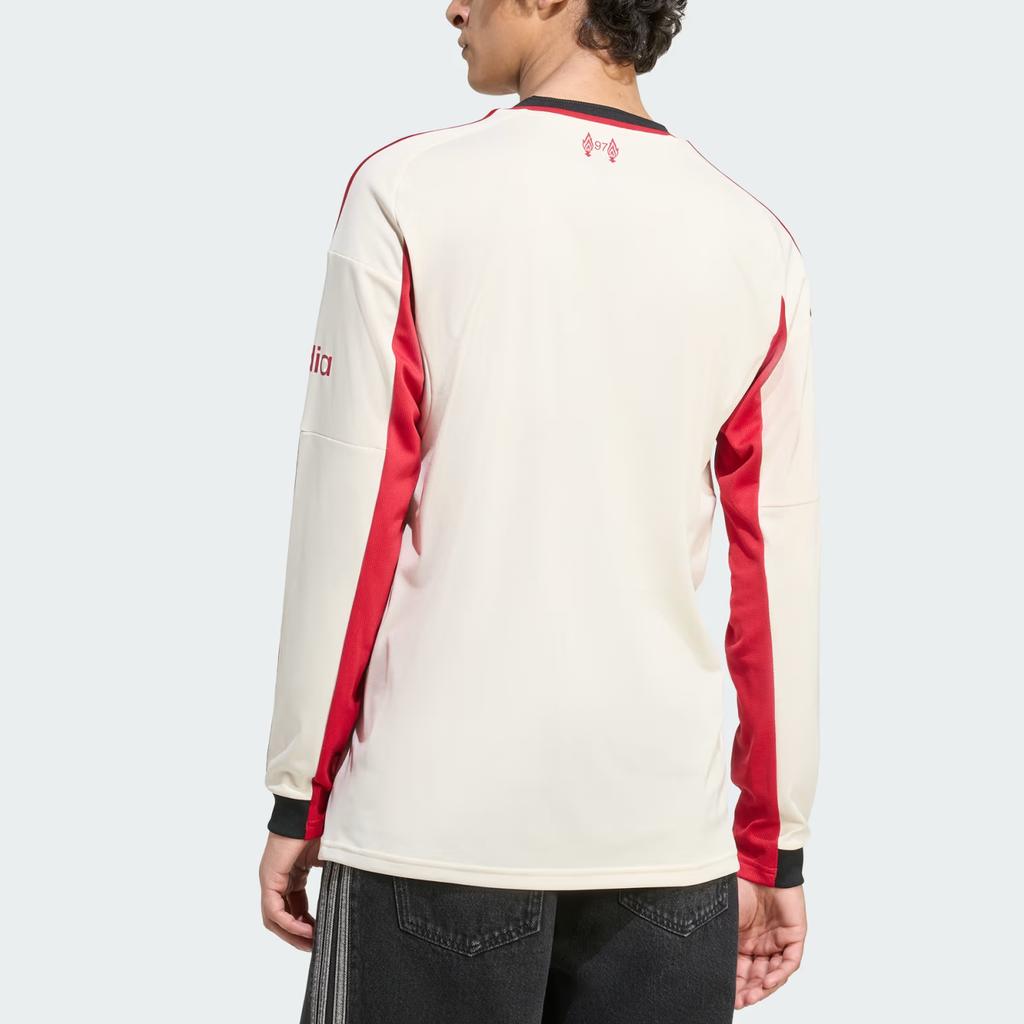 Adidas Aeroready Liverpool Fc 25/26 Away Jersey Moisture-Wicking V-Neck Slim Fit Pullover Long Sleeve Football Shirt Men Jersey JV6448