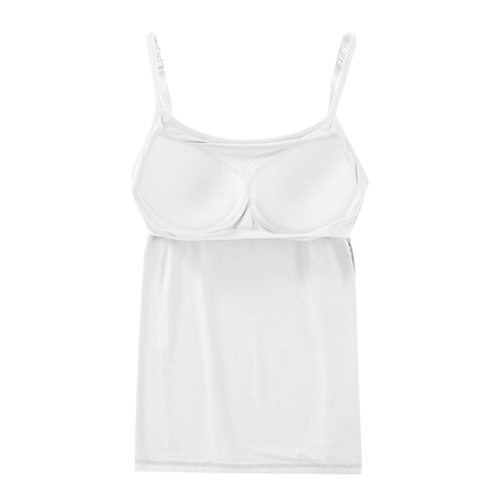 Women With Chest Pads One Camisole Thin Straps Underwear Sports Bottoming Shirt