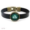 Aries Gemini Cancer Leo Virgo Libra Scorpio Sagittarius Capricorn Aquarius Pisces Zodiac Sign Horoscope Genuine Leather Bracelet