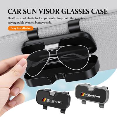Car Glasses Holder Sun Visor Storage Box Cards Tickets Eyeglass Case For Performance M Alpina iX iX1 iX2 iX3 iX4 iX5 iX7 F11