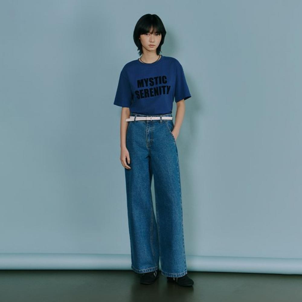 Straight Long Wide Denim Pants As1dp260 IN (indigo)/S