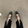 2025 Spring and Autumn New Design Sense French Retro Mary Jane Flats Single Shoes One Word with Buckle Women's Shoes