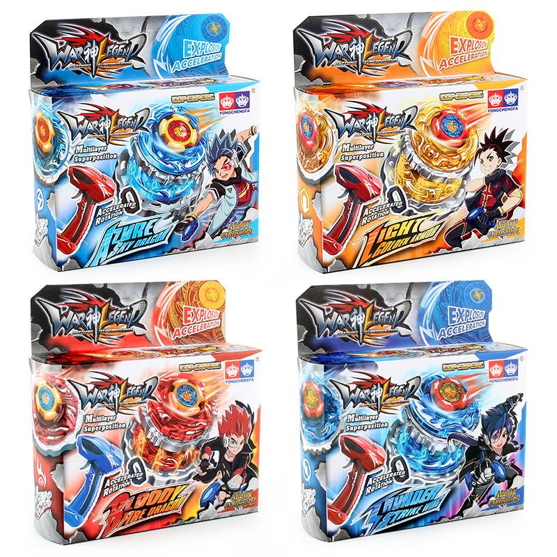 

Традиционные Повседневные Игрушки для Мальчиков Сплав Боевые Гироскопы Стрелок Пусковое Устройство с Вытягивающимся Шнуром Набор, Подарок на День Защиты Детей 17*5*12cm