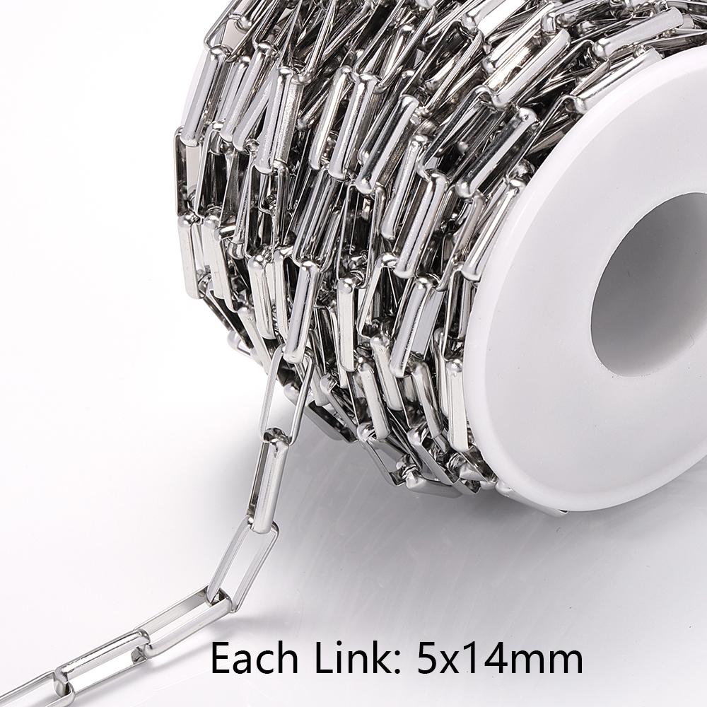 1meter Gold Stainless Steel Chain Multi Styles Star Thick Cable Curb Chains for Necklace Bracelet Jewelry Making DIY No Fade