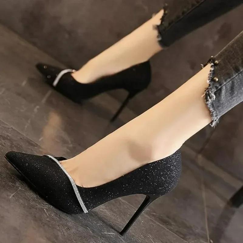 Fashion Women's Shoes Heel Trend New Spring Summer Pointy Wedding High-heeled Shoe Flashion Sexy Chic and Elegant Stiletto Pumps