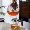 Wooden handle snow mountain fair cup household high borosilicate glass tea sea tea divider square glass Guanshan male cup