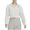 Nike Sportovní mikina s logem, zkrácená, s kapucí, dámská, topy, světle béžová, DV7815-072