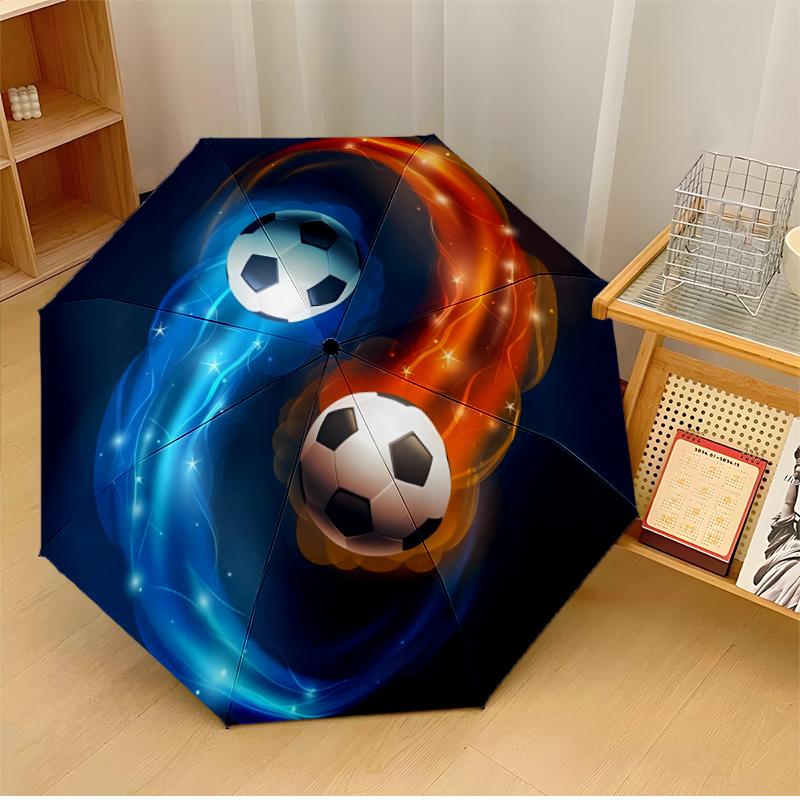 

Soccer Ball Printed umbrella windproof folding umbrella portable sun and rain umbrella suitable for gifting
