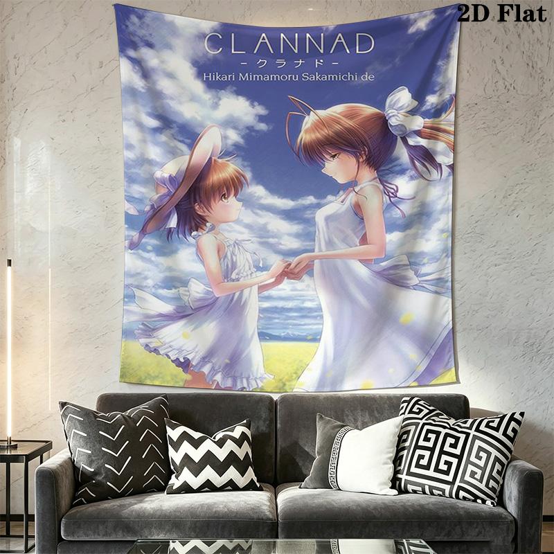 Clannad Mother Daughter Hands Tapestry Fashion Print Background Cloth Wall Decoration Background Cloth Atmospheric Background Cloth