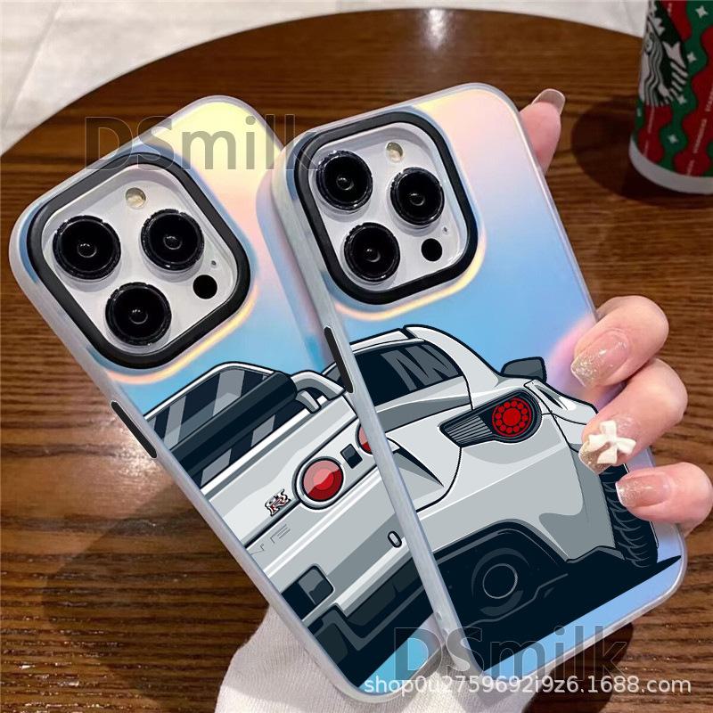 JDM Sportwagen iPhone 15 Pro Hülle in Aurora Weiß, passend für iPhone 14/13/12/11XsMax/XR.