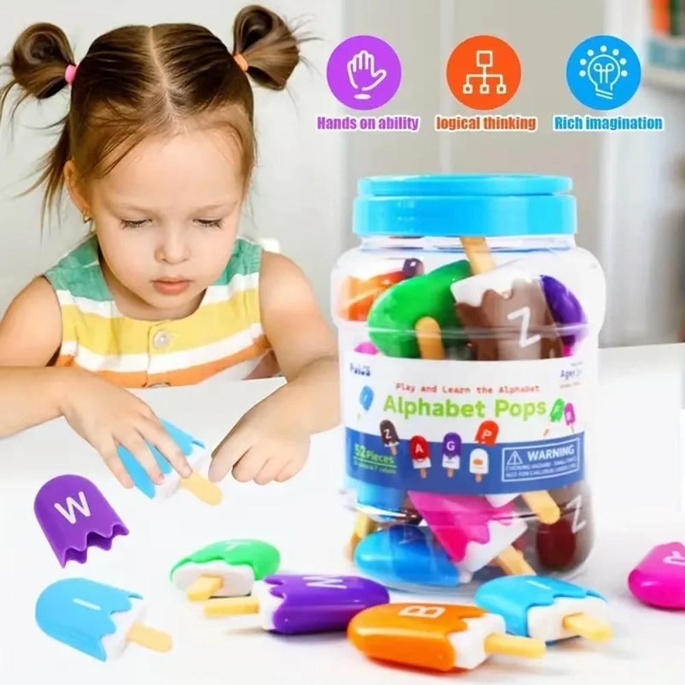 ABC Alphabet Learning Toys Letters Animal Matching Puzzle Toy Ice Cream Color Sorting Activity Montessori Educational Kids Toys