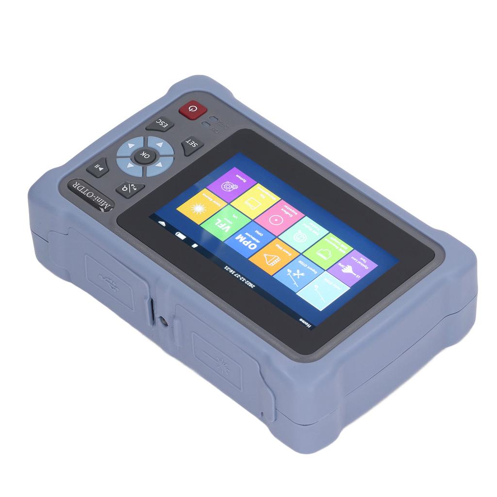 Optical Time Domain Reflectometer 100km 12 in 1 Optic Cable Tester with 4.3in Touchable Screen 110‑240V EU Plug