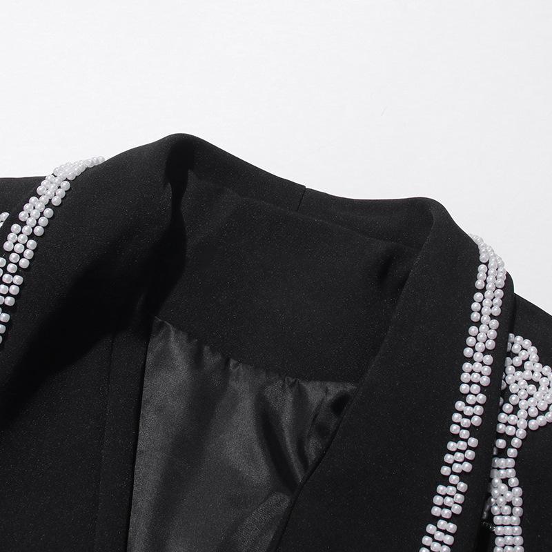 2025 Summer High-End European & American Style Suit: Heavy Beading, Hot Diamond, Versatile Jacket