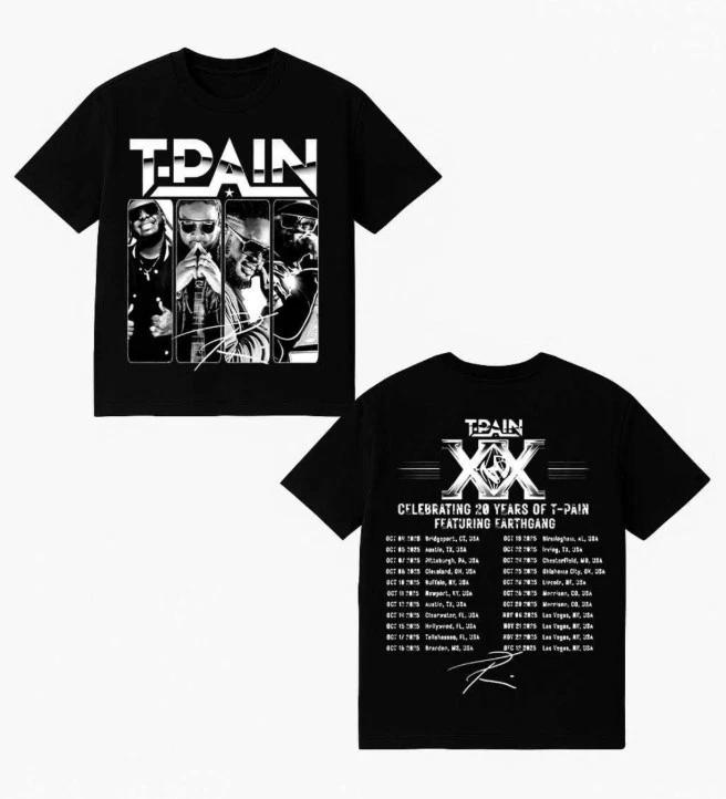 

T-pain TP20 Tour Celebrating 20 Years of His Music Career 2025 Tour T-Shirt M