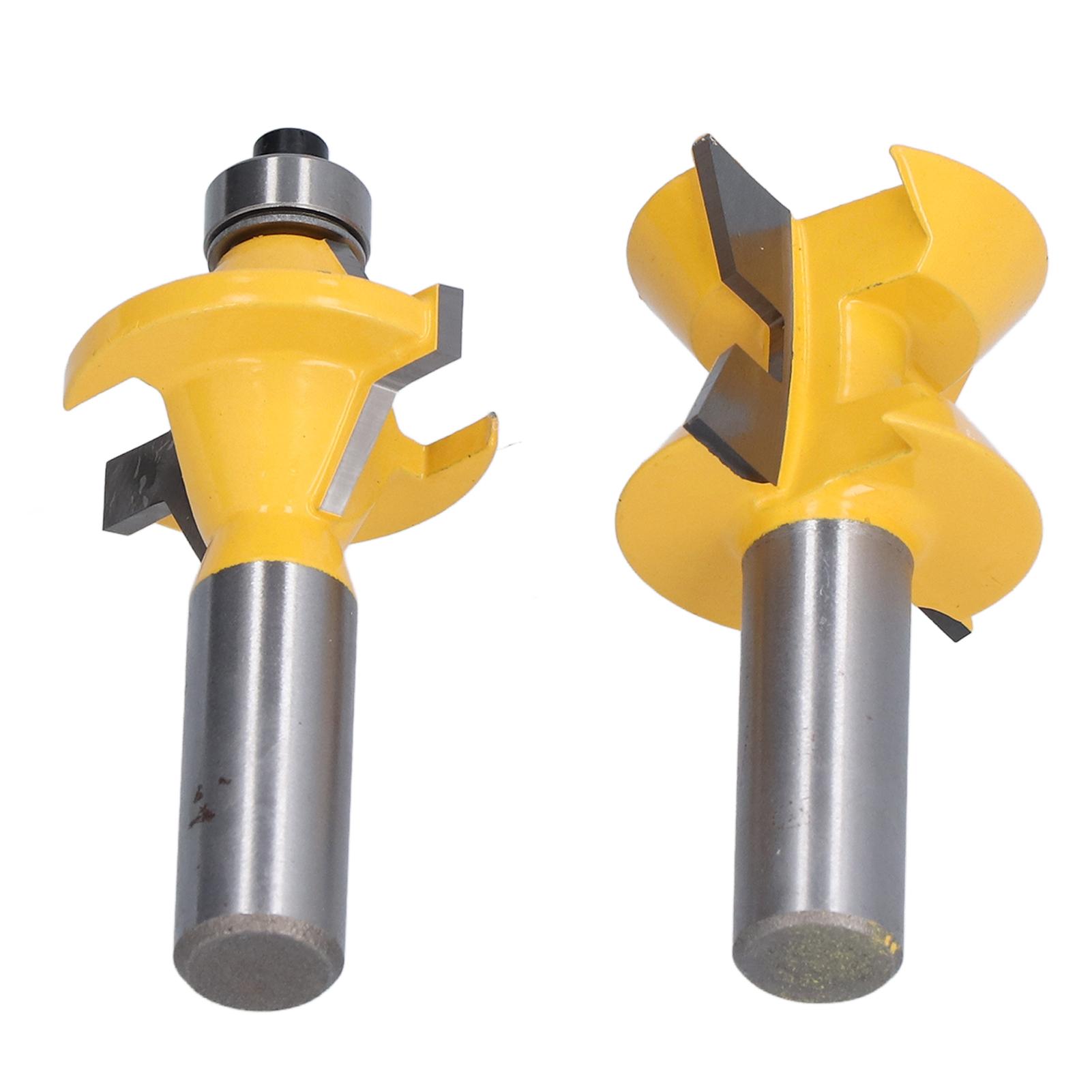 

2 шт. Фреза для пазов и гребней с хвостовиком 12 дюймов, 120 градусов, для деревянных панелей, шкафов, коробок