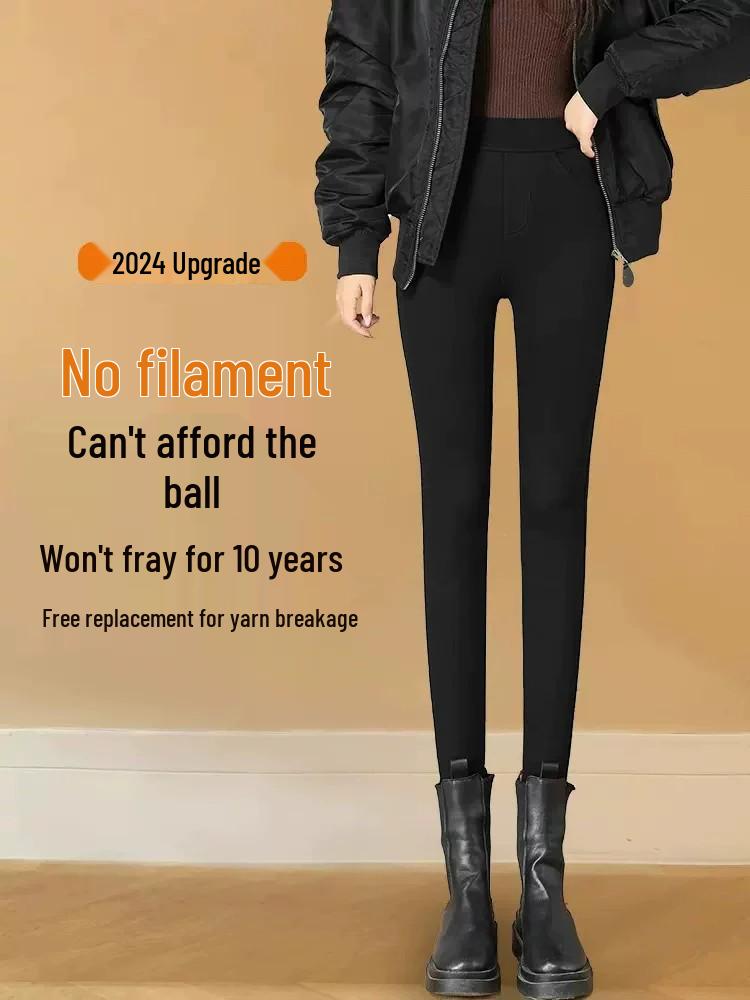 2025 New Plus Size Velvet-Lined Skinny Leggings for Women - Warm, Thick, and Stylish Autumn/Winter Pants