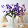 Artificial Butterfly Orchid Flower 6 Heads Blooms Faux Silk Flower Branch with Stem for Wedding Home Office Party Hotel Decoration