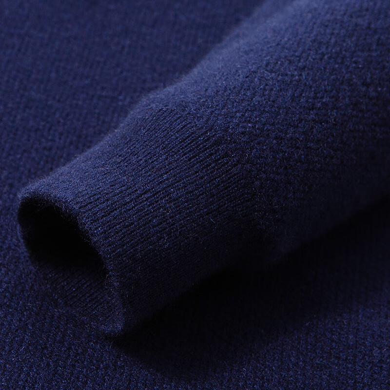 FAPAI Men's Solid Polo Neck Cashmere Sweater