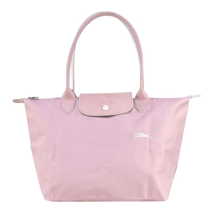 New LONGCHAMP Le Pliage Polyamide Canvas Fabric Canvas Bag Dumpling Bag One Shoulder Handbag Medium Size Women's Pink 2605619P36
