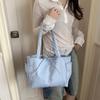 Simple Star Pattern Canvas Tote Bag for Women Large Capacity Casual Shoulder Handbag KTB