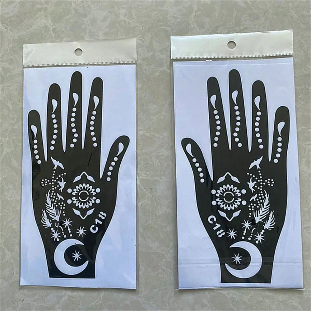 2025 Neues Professionelles Henna Schablone Temporäres Handtattoo Körperkunst Aufkleber Vorlage Hochzeit Werkzeug Blume Tattoo Schablone