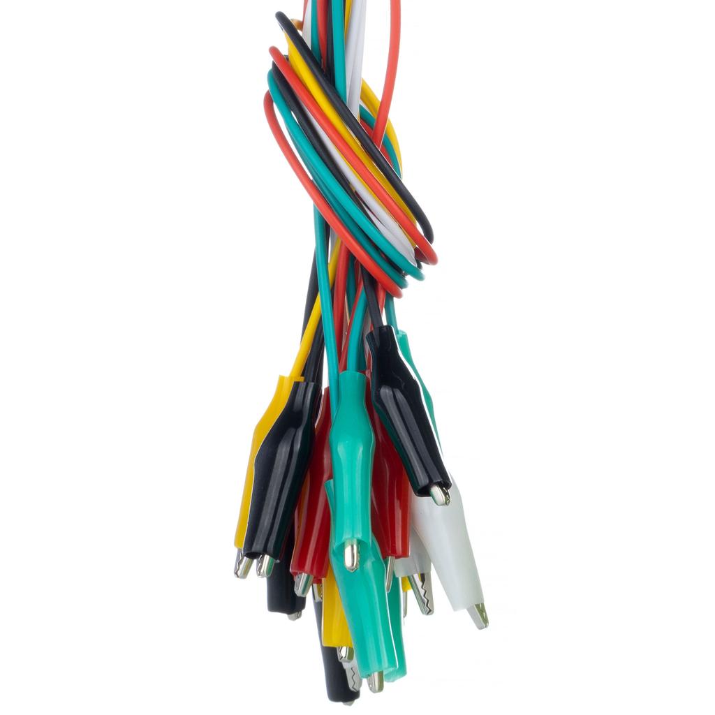 Set Of Measuring Cables With Crocodile Clips, 10 Pcs., 50 Cm