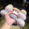 Niedlicher Plüsch Pompon Form Haarreif Damen Make-up Stirnband für Kinder Festival Party Auftritt Haarschmuck