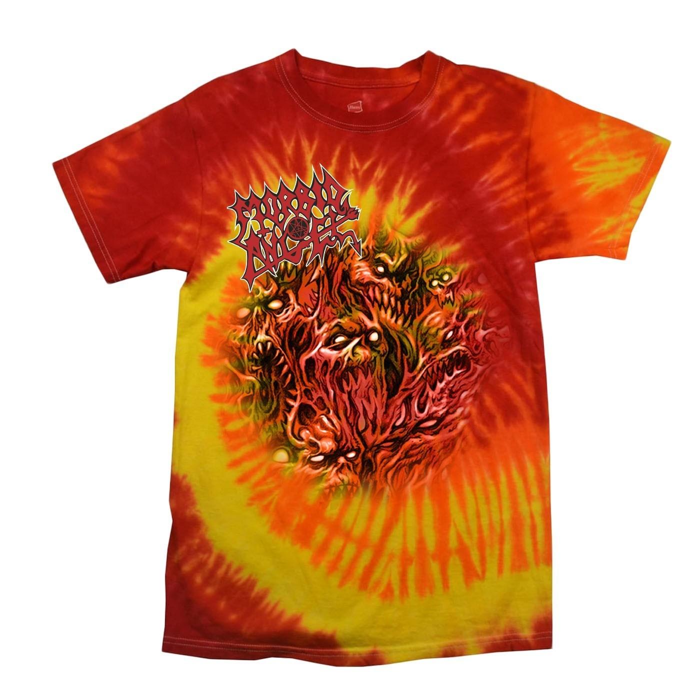 Morbid Angel  Altars Of Madness  Red Tie Dye Short Sleeve T-shirt NEW XXXL