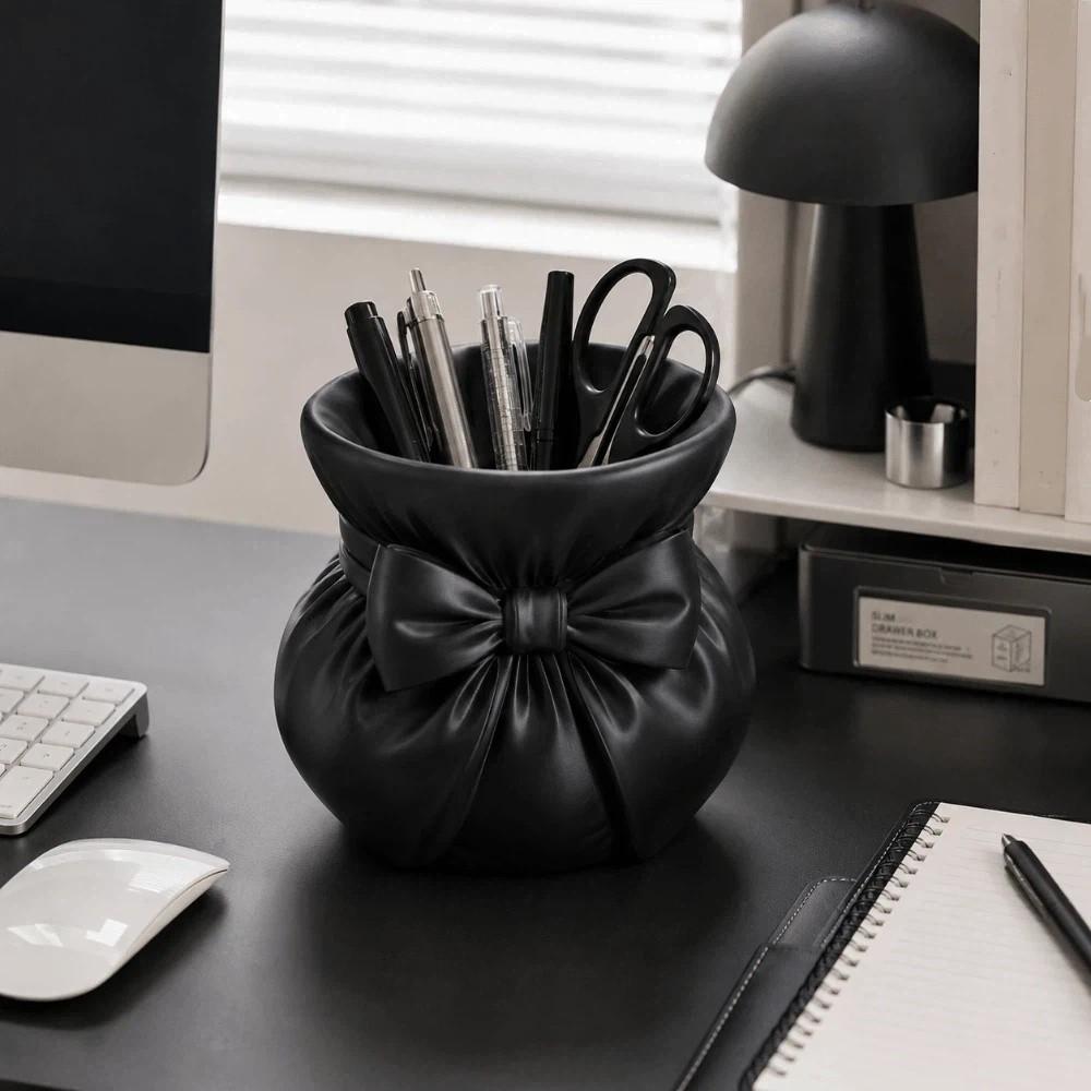 3D Printed Storage Box Creative Makeup Brush Storage Case Container Bow Pen Holder Home Decoration