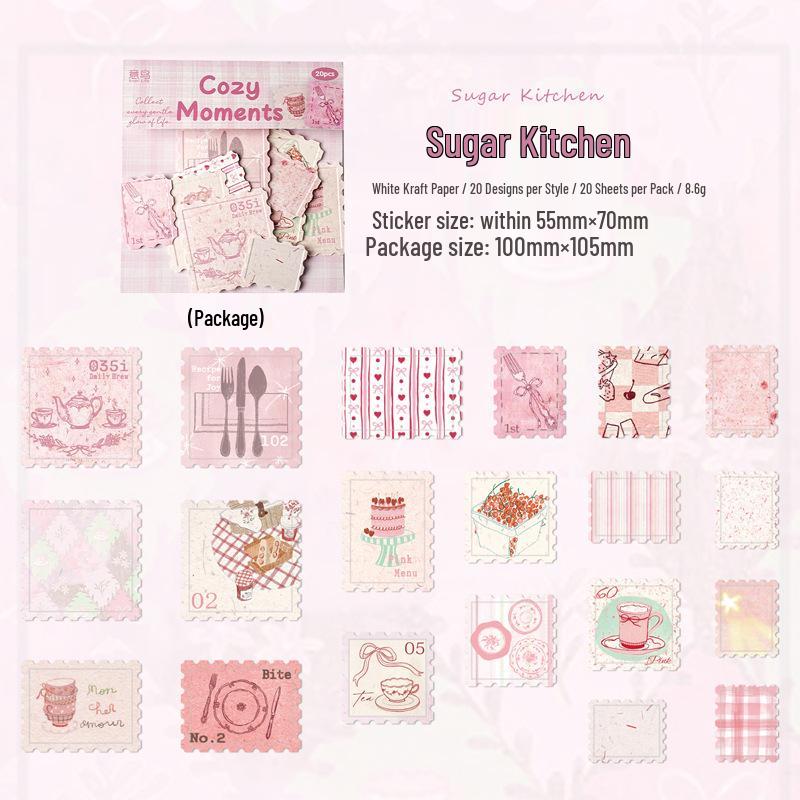 

Yi Niao Warm Moment Retro Embossed Bull Stamp Sticker Pack (6 Types)
