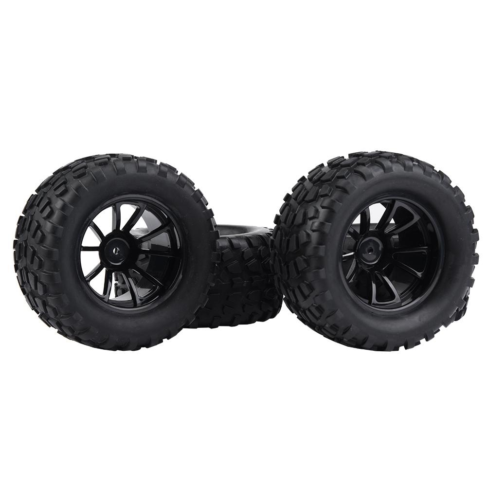 4pc Set 1:10 RC Wheel Tire Rubber Tires for Hsp Redcat Exceed Truck Off Road Car (10 Holes)