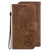Brown Cute Cartoon Little Tiger Pattern Wallet PU Leather Case with For iPhone Samsung Umidigi Infinix  TECNO...Suitable for Over 900 Phone Models