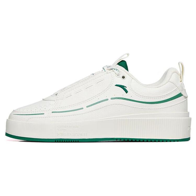 

Anta Life Collection Slip Resistant Cushioning Abrasion Resistant Low top Skateboard Shoes Women s White Green 922228033-1 36.5