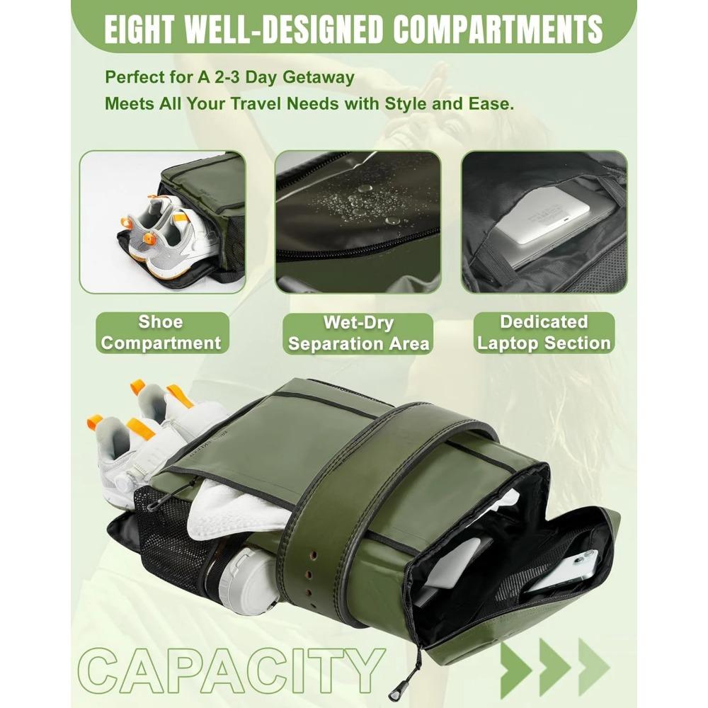 Gym Backpack with Gym Belt Holder for Men and Women Waterproof Travel Backpack with Shoe Compartment and Laptop Compartment