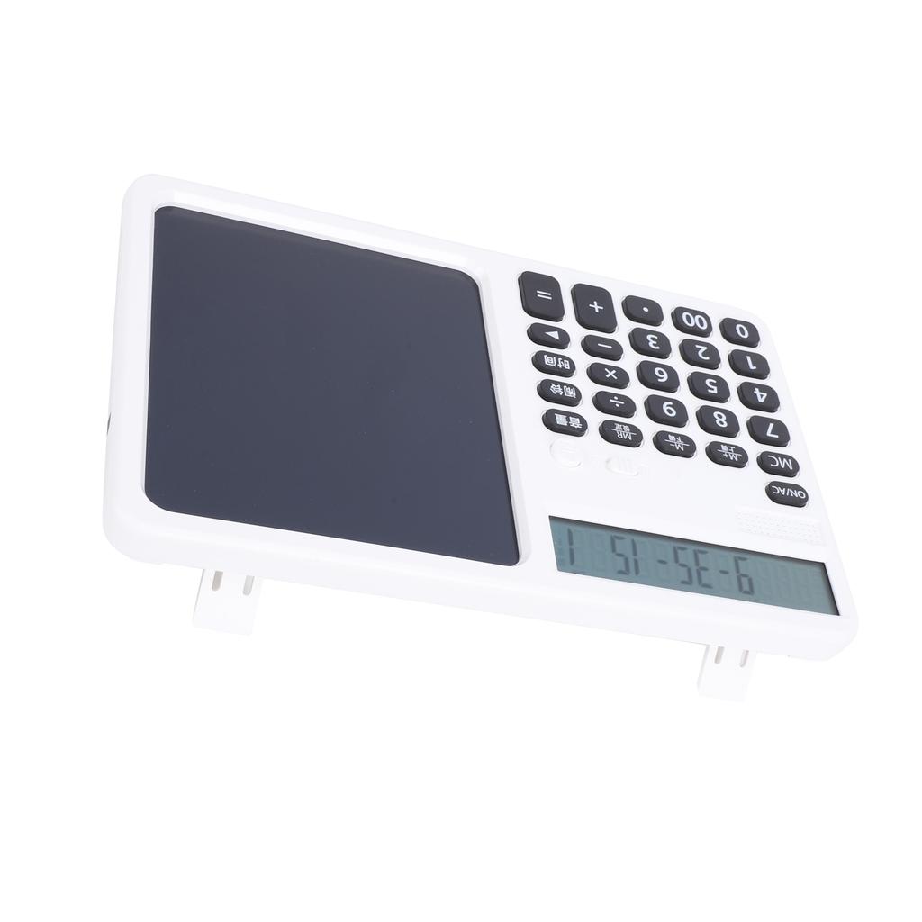 Multifunctional Talking Calculator Rechargeable 12 Digits Large Display Calculator with Notepad Big Sensitive Keys for School Business Work