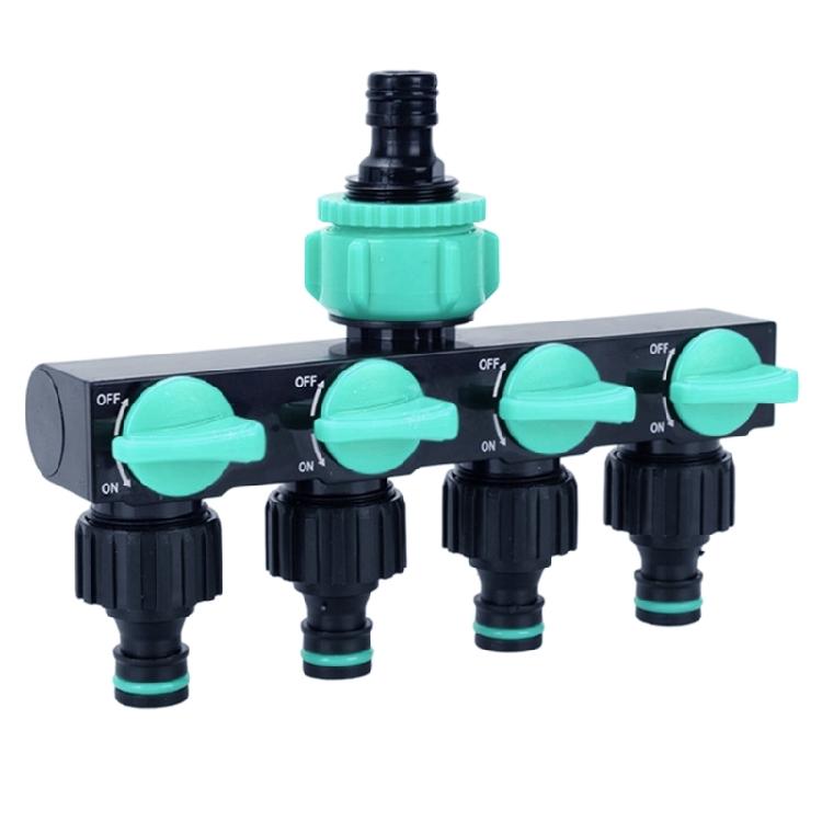 

Versatiles Plastic Water Dispenser 4 Way Division With Ball Valves Suitable for Multiple Outdoor Applications синий