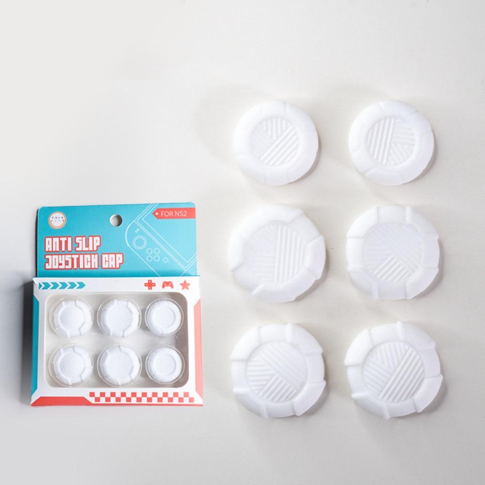 6pcs Anti-slip Controller Analog Grip Cover Silicone for Joy Con Case for Nintendo Switch 2