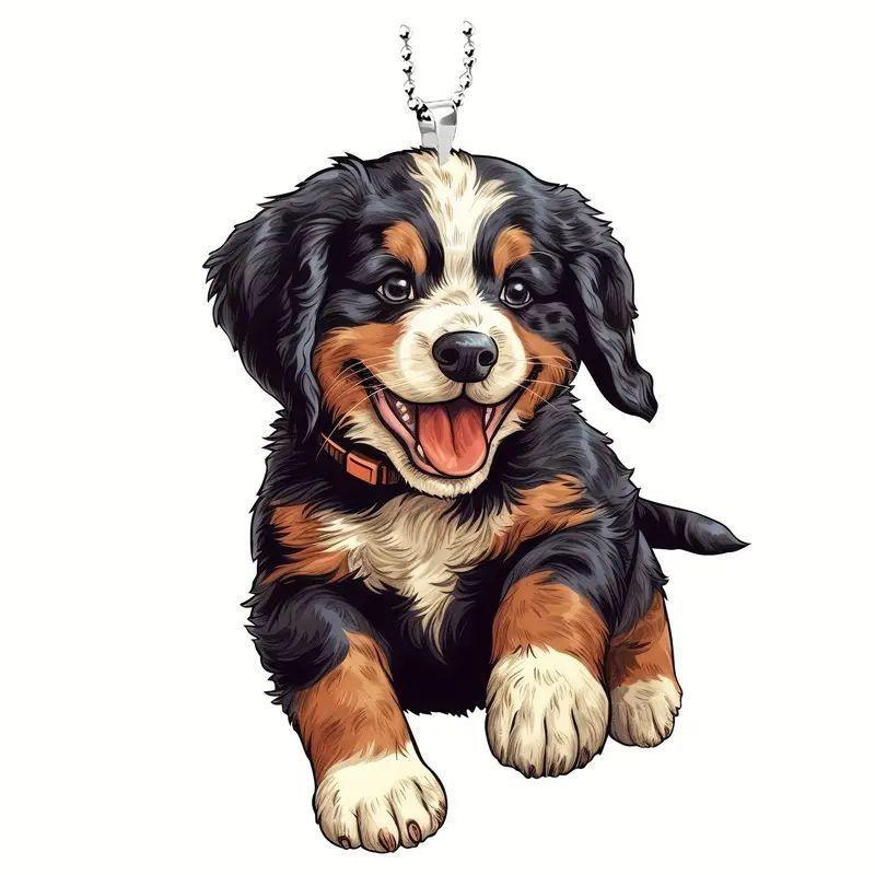 

Черный Мультяшный Очаровательный Пес Акриловое Автомобильное Украшение Для Стильного Украшения Интерьера