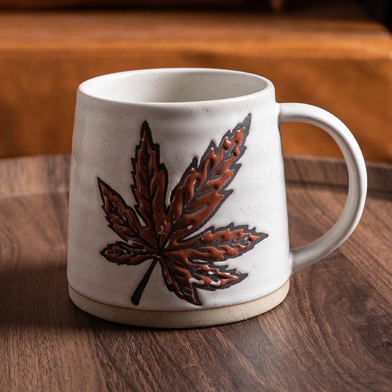 Retro simple ceramic Chinese pastoral breakfast ins wind mug, creative home personalized water cup coffee cup