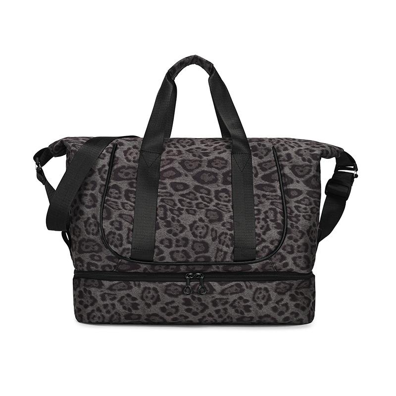 Leopard Print Large Capacity Travel Bag Women's Short-Distance Boarding Storage Bag Portable Luggage Bag