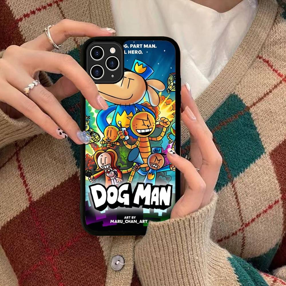 

Dog Man Phone Case For IPhone 17 16 Pro Max Air 13 12 Mini 14 15 Plus 11 PC+TPU Back Cover iPhone 16 plus