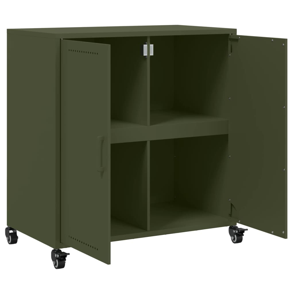 Sideboard Olive Green 68 X 39 X 72 Cm Steel