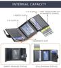 Baellerry Men Business Credit Card Holder RFID Aluminium Box Bank Card Holders Vintage Design PU Leather Wallet with Money Clips GZW