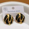 Pendientes Cuadrados Vintage de Gota de Aceite de Colores para Mujer Personalidad Colores Contrastantes Irregulares Moda Fiesta Circonita