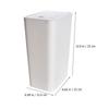 Press Down Trash Can 3 Liter Small Plastic Waste Bin with Touchless Lid for Bathroom Kitchen Office Modern Compact Garbage Can