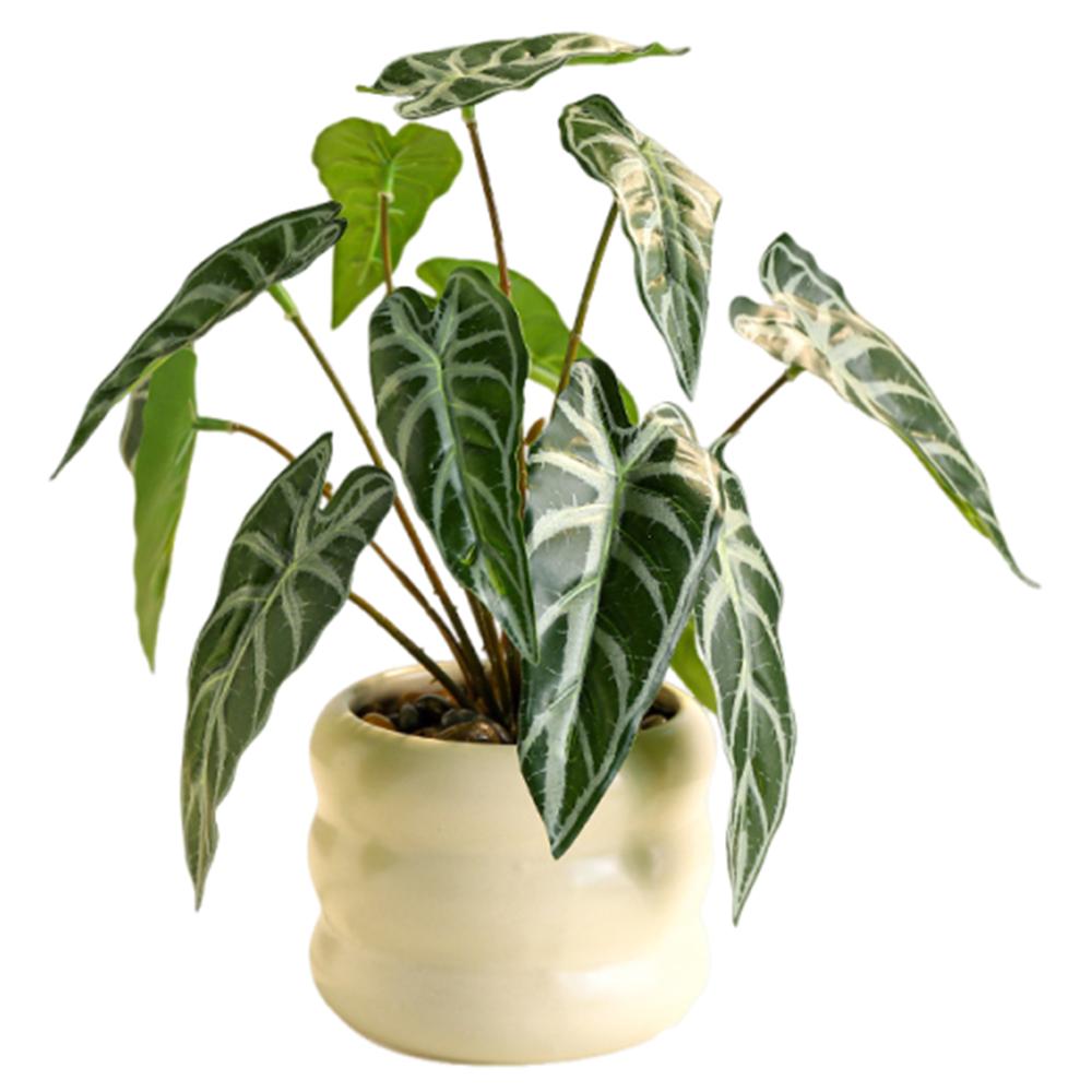 Realistic Simulation Green Plant Bonsai Elegant False Tropical Plants  Home Garden