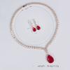 Women's Light Luxury Design Elegant Water Droplet Tassel Necklace Earring Set Fashionable And Versatile Unique Design Sense Set