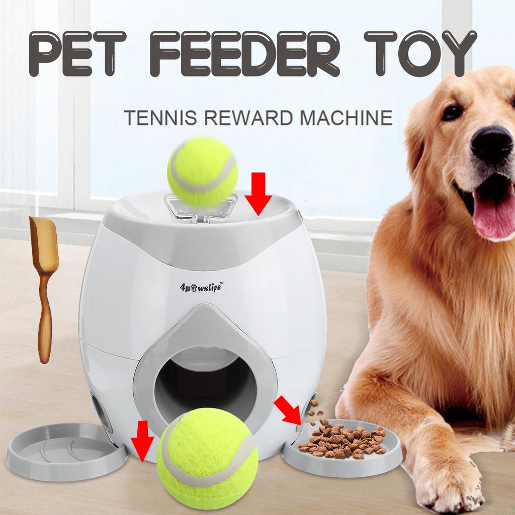 Automatic Dog Ball Feeder Award Tennis Toy Reward Interactive