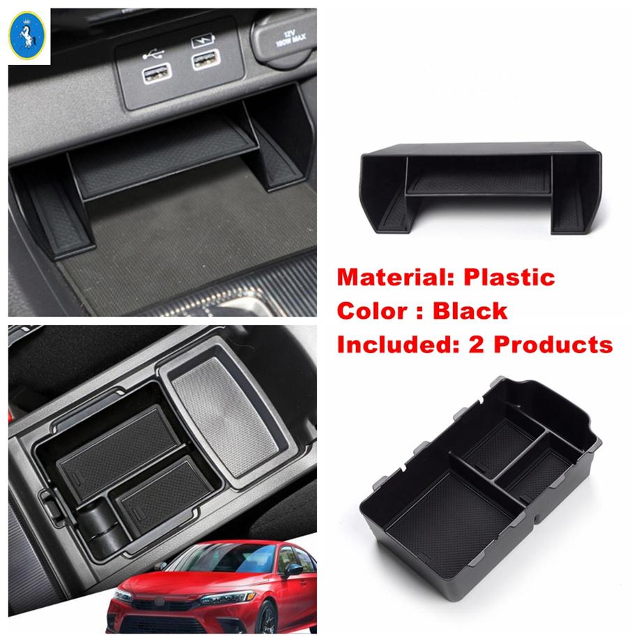 Auto Armrest Box Suitcase Central Control Storage Holder Tray Container Box Auto Accessories For Honda Civic 11th   2024